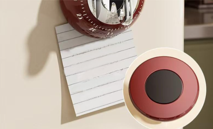 Mechanical Kitchen Timer with Magnetic Back, ABS Material, Loud Alarm, Battery-Free Countdown Timer for Cooking, Study, Fitness, Office