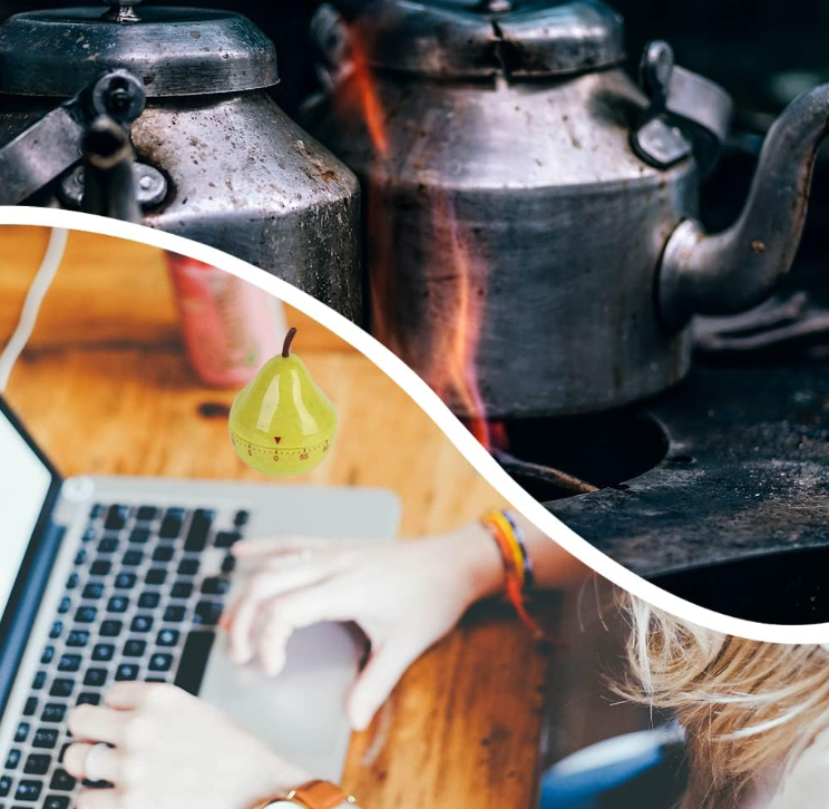 Cute Pear Kitchen Timer, 60-Minute Mechanical Cooking Timer, No Battery Required, Fun Fruit Timer for Baking, Study, Face Mask, Kids